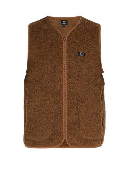 Matchesfashion.com Snow Peak - Wool Blend Fleece Gilet - Mens - Brown