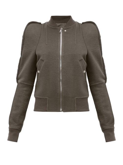 Matchesfashion.com Rick Owens - Zionic Puff Shoulder Cashmere Bomber Jacket - Womens - Grey
