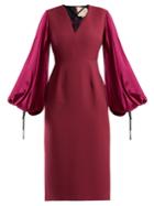 Roksanda Darya Blouson-sleeve Crepe Dress