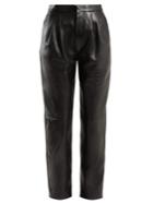Saint Laurent Tapered Leather Trousers