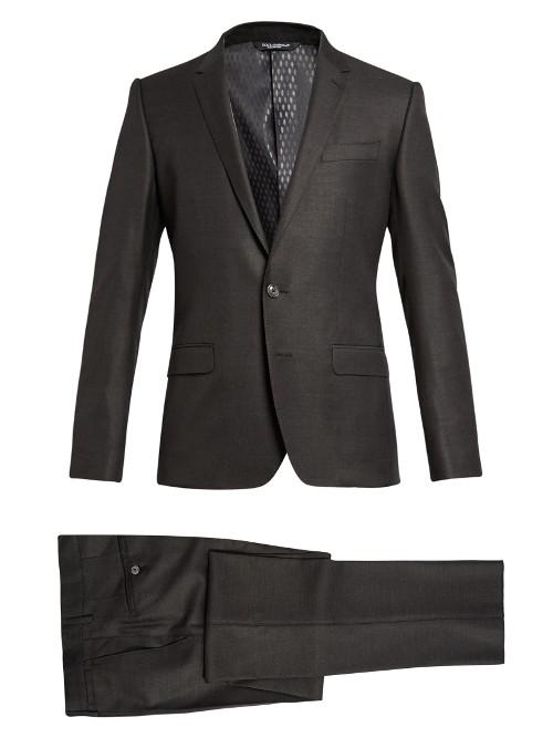 Dolce & Gabbana Martini-fit Wool And Silk-blend Suit