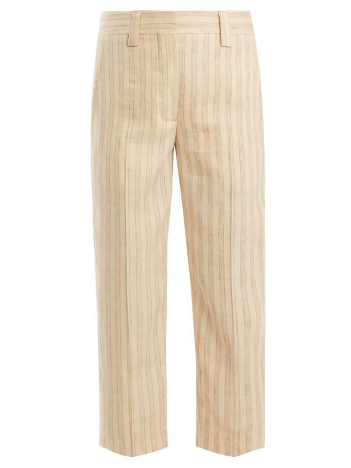 Acne Studios Trea Straight-leg Linen-blend Trousers