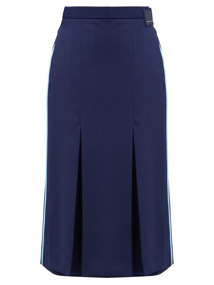 Prada Wrap-front Technical Jersey Skirt