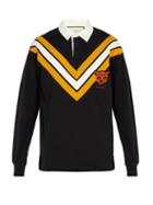 Matchesfashion.com Gucci - Tiger Patch Cotton Rugby Shirt - Mens - Black