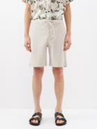 Frescobol Carioca - Sergio Linen-blend Shorts - Mens - Beige