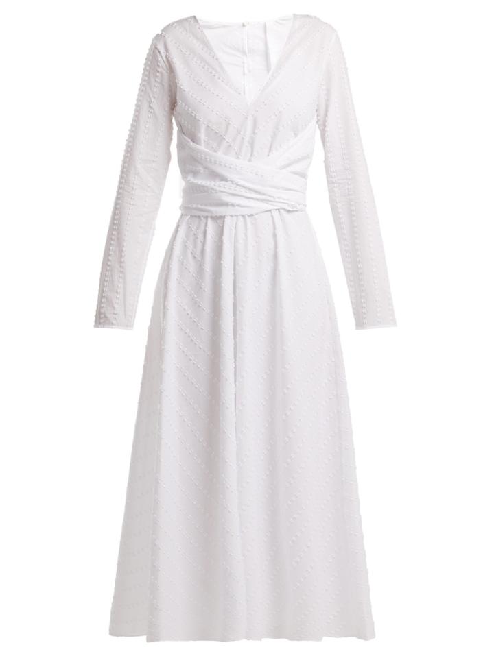 Merlette V-neck Cotton-poplin Slip Dress