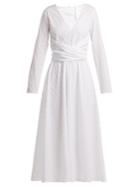 Merlette V-neck Cotton-poplin Slip Dress