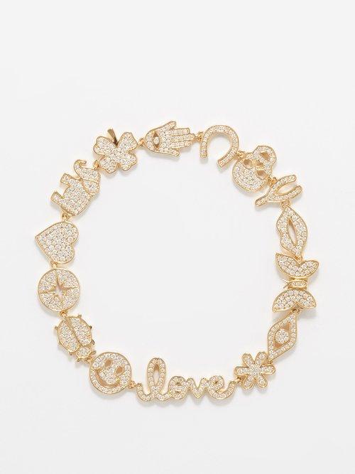 Sydney Evan - 15th Anniversary Diamond & 14kt Gold Bracelet - Womens - Gold Multi