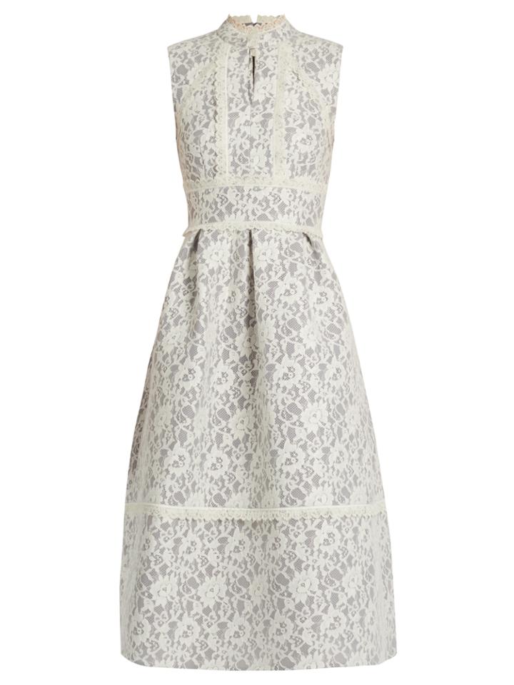 Erdem Zinaida Floral-lace Structured Dress