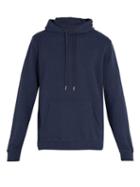 Matchesfashion.com Sunspel - Cotton Jersey Hooded Sweatshirt - Mens - Navy