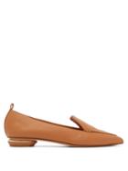 Matchesfashion.com Nicholas Kirkwood - Beya Point Toe Grained Leather Loafers - Womens - Light Tan