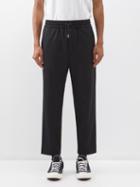 Maison Kitsun - Drawstring-waistband Trousers - Mens - Black