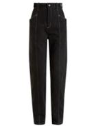 Matchesfashion.com Isabel Marant - Genie High Rise Straight Leg Jeans - Womens - Black