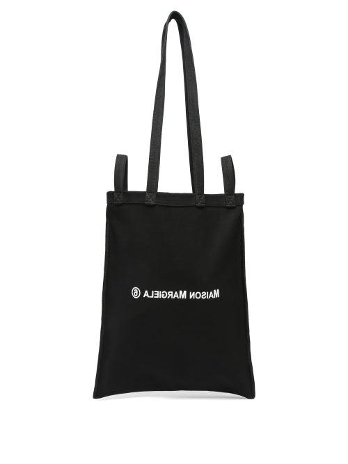 Matchesfashion.com Mm6 Maison Margiela - Berlin Logo-print Cotton-canvas Tote Bag - Womens - Black