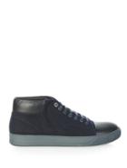 Lanvin Felt And Leather High-top Trainers