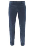 Matchesfashion.com Paul Smith - Organic-cotton Slim-leg Chino Trousers - Mens - Navy
