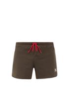 Matchesfashion.com District Vision - Simon Logo-print Stretch-jersey Shorts - Mens - Khaki