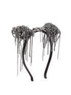 Matchesfashion.com Maison Michel - Penelope Crystal Embellished Headband - Womens - Black