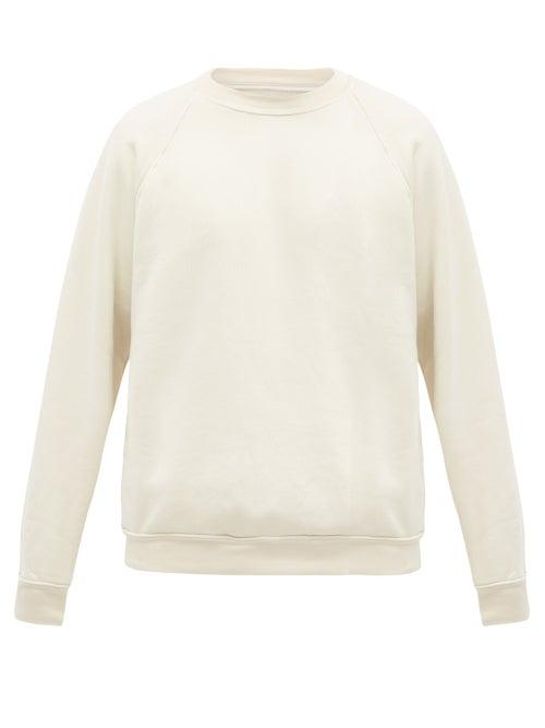 Matchesfashion.com Les Tien - Crew-neck Brushed-back Cotton Sweatshirt - Mens - White