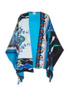 Etro Floral And Geometric-print Cotton Poncho