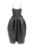 Cecilie Bahnsen - Julauta Marguerite Fil-coup Dress - Womens - Black Multi
