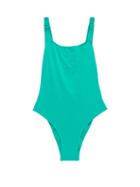 Matchesfashion.com Fisch - Select High-leg Swimsuit - Womens - Light Blue