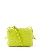 Bottega Veneta - Loop Mini Intrecciato-leather Shoulder Bag - Womens - Light Green