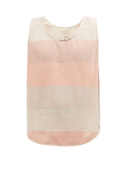 Mens Rtw Marrakshi Life - Striped Cotton Tank Top - Mens - Light Pink