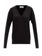 Raey - V-neck Merino Wool Sweater - Womens - Black
