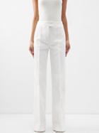 Sa Su Phi - Straight-leg Cotton-gabardine Tailored Trousers - Womens - White
