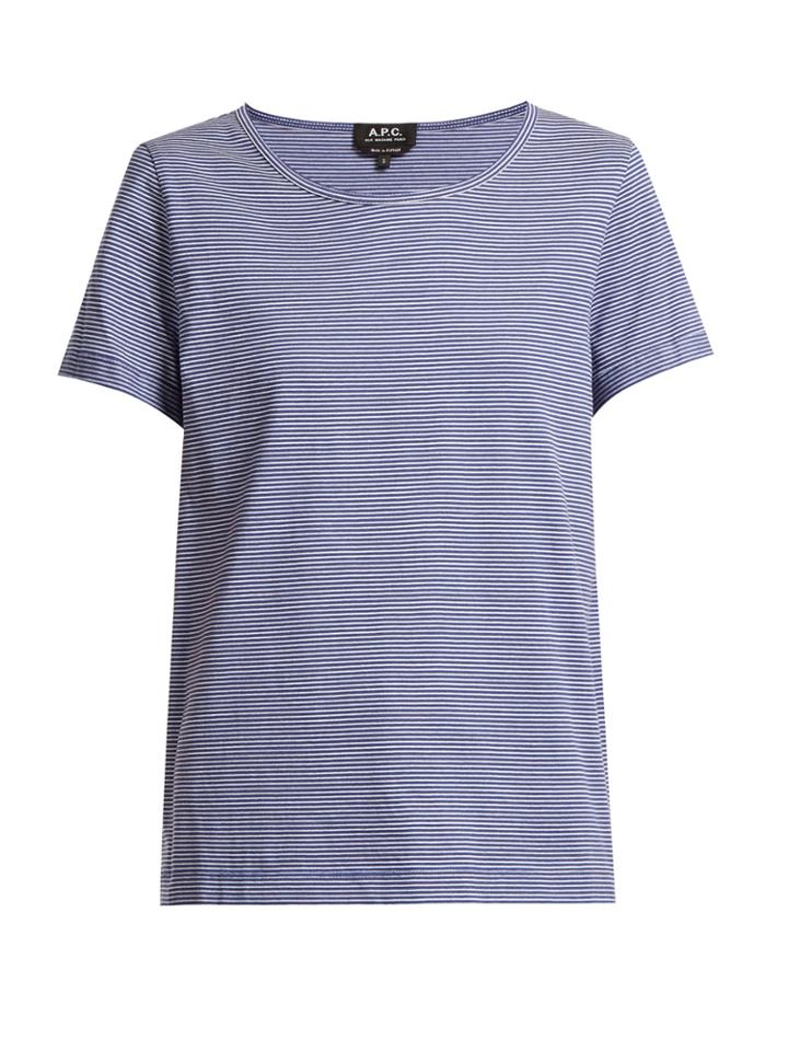A.p.c. Oma Striped Cotton-jersey T-shirt