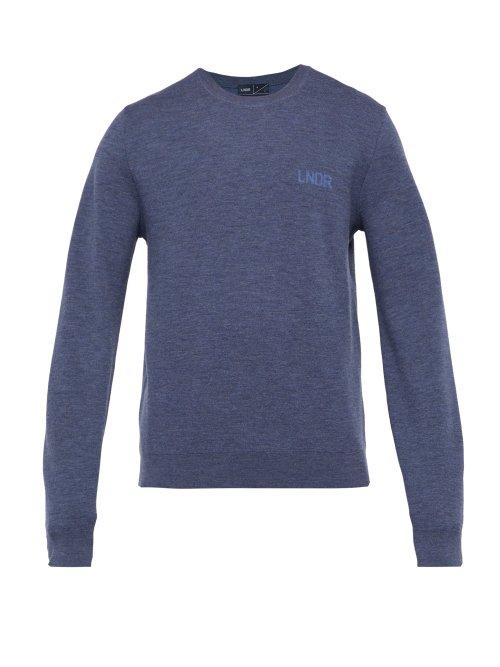Matchesfashion.com Lndr - Extra Fine Merino Wool Sweatshirt - Mens - Blue