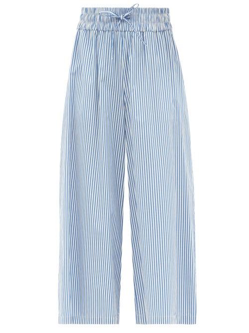 Matchesfashion.com Weekend Max Mara - Linfa Trousers - Womens - Blue White
