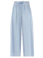 Matchesfashion.com Weekend Max Mara - Linfa Trousers - Womens - Blue White