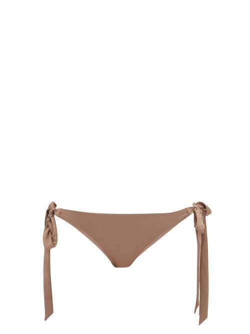Matchesfashion.com Casa Raki - Cindy Side-tie Bikini Briefs - Womens - Beige