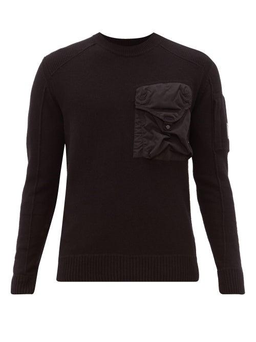 Matchesfashion.com C.p. Company - Technical Pocket Wool Blend Sweater - Mens - Black