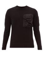 Matchesfashion.com C.p. Company - Technical Pocket Wool Blend Sweater - Mens - Black