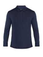 Matchesfashion.com Orlebar Brown - Sebastian Merino Wool Long Sleeved Polo Shirt - Mens - Navy