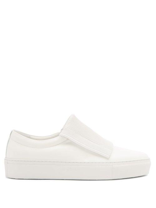 Matchesfashion.com Primury - Curio Corrugated Slip On Leather Trainers - Mens - White