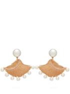 Matchesfashion.com Daniela Villegas - Mandarin Feather Nouveu 18kt Rose Gold Earrings - Womens - Multi