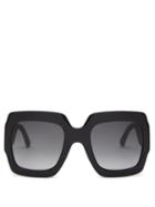 Matchesfashion.com Gucci - Gg Square Frame Glitter Acetate Sunglasses - Womens - Black