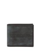 Matchesfashion.com Calvin Klein 205w39nyc - Distressed Logo Debossed Leather Bi Fold Wallet - Mens - Black
