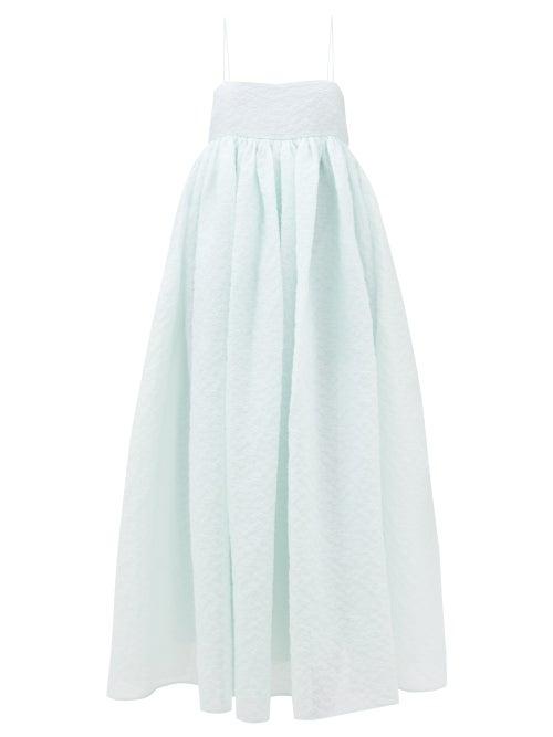 Cecilie Bahnsen - Beth Myosotis Gathered Cloqu Dress - Womens - Mint