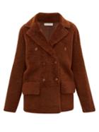 Matchesfashion.com Ins & Marchal - Frou Frou Double-breasted Shearling Peacoat - Womens - Mid Brown