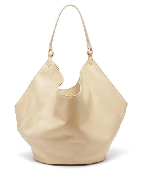 Khaite - Lotus Medium Leather Tote Bag - Womens - Cream