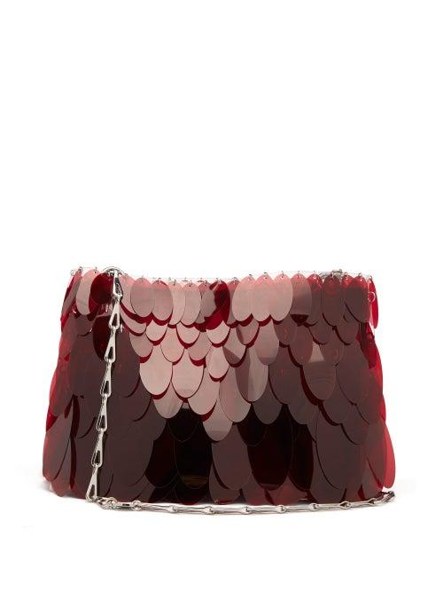 Matchesfashion.com Paco Rabanne - Plume 1969 Sequinned Shoulder Bag - Womens - Burgundy