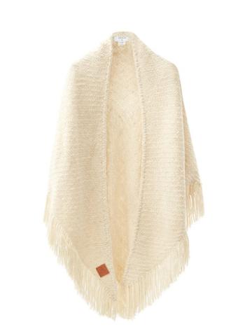 Matchesfashion.com Aessai - Santa Merino-wool Blend Shawl - Womens - Cream
