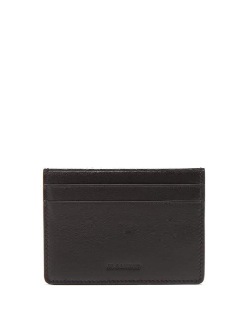 Matchesfashion.com Jil Sander - Logo-debossed Leather Cardholder - Mens - Black