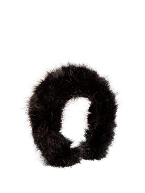 Matchesfashion.com Shrimps - Melete Faux Fur Headband - Womens - Black