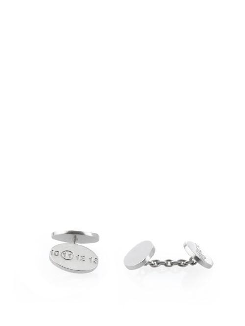 Maison Margiela Stamped Silver Cufflinks